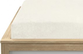 PrzytulneMieszkanie.pl Frotte prześcieradło EXCLUSIVE jasnokremowe 180 x 200 cm