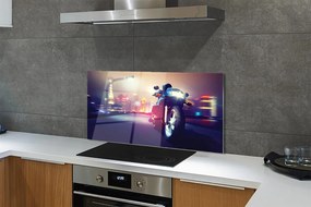 Szkło do Kuchni na Ścianę Motocykl w Miejskiej Scenerii
