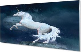 Szkło do Kuchni na Ścianę Jednorożec na tle Planet