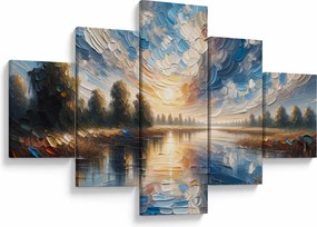 Obraz - Obraz słońca nad wodą (125x70 cm)