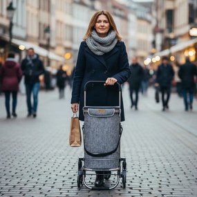 Jurhan Torba na zakupy na kółkach do schodów COMFORT, 50l, szara