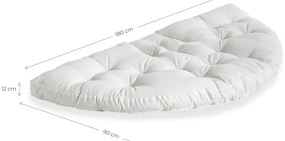 Biały fotel rozkładany odpowiedni na zewnątrz Karup Design OUT™ Nido White