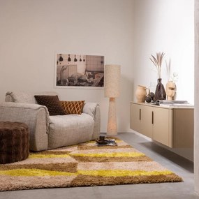 Szarobrązowa szafka pod TV z litego drewna sosnowego 154x56x44 cm Gunnar – WOOOD