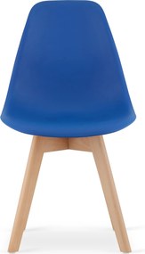 PROMOCJA Niebieskie krzesło KITO z bukowymi nogami II. jakość