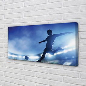Obraz na płótnie Piłkarz W Blasku Neonów