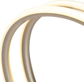 Designerska lampa sufitowa ze stali z wbudowanymi diodami LED, 3-stopniowy ściemniacz - Rowan