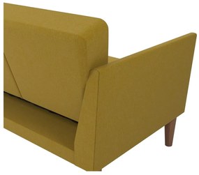 Żółta rozkładana sofa 205 cm Regal – Novogratz