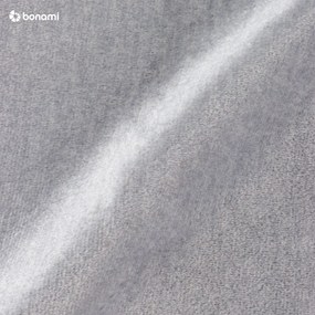 Jasnoszare tapicerowane łóżko dwuosobowe ze schowkiem ze stelażem 140x200 cm Lamica – ELTAP