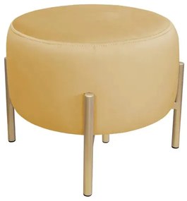 Pufa WILFRED MG VELVET musztardowa/curry/złota ATOS