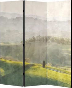 Parawan pokojowy 3-częściowy 135x172 Dwustronny dekoracyjny rustykalny vintage Toskańskie Wzgórza O Świcie