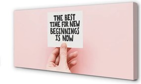 Obraz drukowany na płótnie Dłoń z Motywującym Hasłem