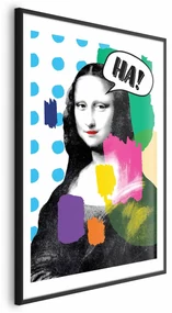 Plakat Mona Lisa Pop-art 21x30 cm z ramą czarną z marginesem ARTGEIST B