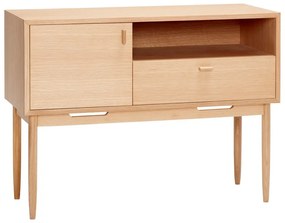 Wysoka komoda w dekorze dębu 100x75 cm Cube – Hübsch