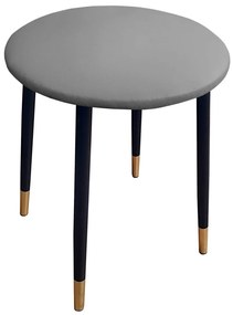 Taboret TRIX D22 jasny szary podstawa czarna/złota