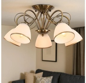 Brilagi - Przysufitowy żyrandol FRED 5xE27/60W/230V śr. 59 cm brązowy