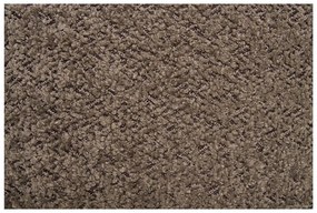 Brązowy podnóżek z materiału bouclé Medas – House Nordic