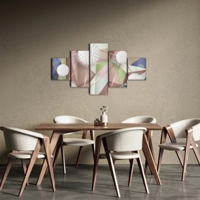 Obraz - Abstrakcja 3D w pastelowych kolorach (125x70 cm)
