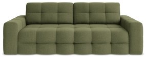 Zielona rozkładana sofa z materiału bouclé 255 cm Milu – Makamii