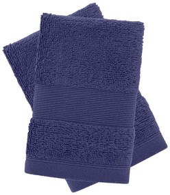 Ciemnoniebieskie bawełniane ręczniki frotte zestaw 2 szt. 30x30 cm Anti-Bacterial – Catherine Lansfield