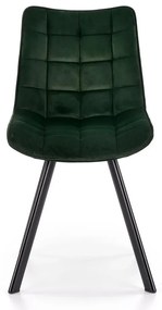 Krzesło tapicerowane K332 VELVET zielone HALMAR