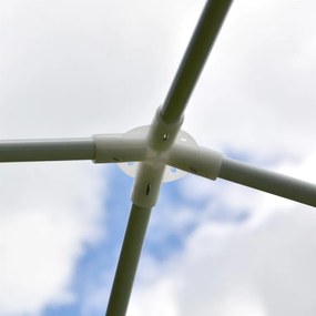 Namiot imprezowy 3×3 m – biały PE, 2 ścianki z oknami