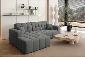 Narożnik w kształcie L NIMES, tkanina Portland, Antracytowy, Lewy