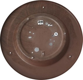 Klasyczna lampa sufitowa typu plafon czerwona z białym szkłem - Mesiac