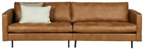 Brązowa sofa z imitacji skóry 277 cm Rodeo – WOOOD