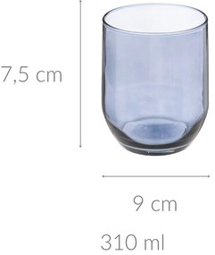 Szklanka z kolorowego szkła, niska, 310 ml