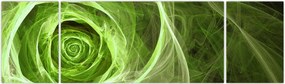Obraz - Abstrakcyjny zielony róż (170x50 cm)