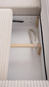 Masseno Narożnik VIVA z funkcją spania i pojemnikiem na pościel Narozniki L, Rozkładana sofa - Beżowy, TILIA 03