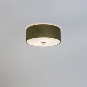 Rustykalna lampa sufitowa zielona 30 cm - Drum Jute Nowoczesny Oswietlenie wewnetrzne