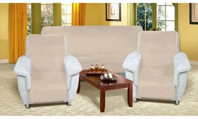 Bellatex Narzuty na sofę Korall micro beżowy, 150 x 200 cm, 2 szt. 65 x 150 cm