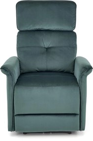 Aksamitny fotel Semir z funkcją elektrycznego rozkładania