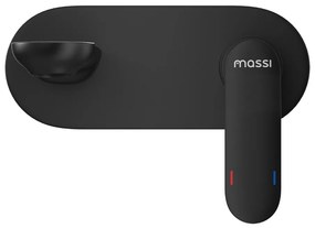 Bateria umywalkowa podtynkowa czarna CONCEPCION black