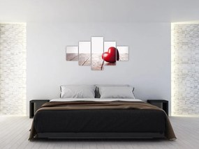 Obraz drewnianego serca (125x70 cm)