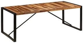 Brązowy stół z drewna sheesham 100x220 – Fulo 7X