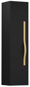 Szafka łazienkowa VOG 33 cm czarny mat ze złotym uchwytem KROFAM