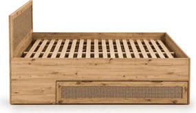 Łóżko tapicerowane Calviro z wysokim wezgłowiem i szufladami – nowoczesny design, komfort i elegancja do Twojej sypialni