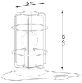 Druciana lampka stołowa w stylu loft - A403 Akli