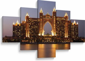 Obraz budowy w Dubaju (125x70 cm)