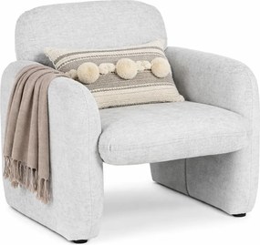 Szary fotel wypoczynkowy z podłokietnikami T8-D65