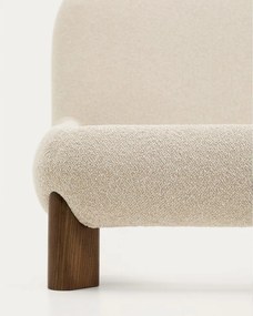 Beżowe tapicerowane łóżko dwuosobowe bez stelaża 160x200 cm Odina – Kave Home