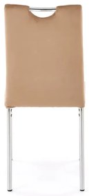 Krzesło tapicerowane K578 VELVET beżowe HALMAR