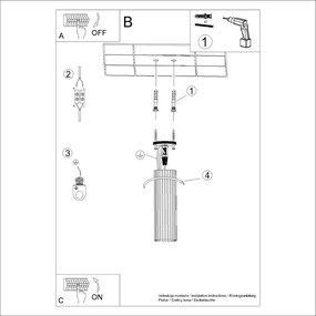 Czarna lampa sufitowa Gleam – Nice Lamps