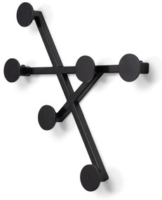 Czarny metalowy wieszak ścienny Bottoni – Spinder Design