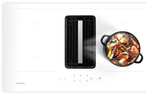 Klarstein AirJet 90cm 4 Strefy Gotowania Płyta Indukcyjna z Okapem Biały