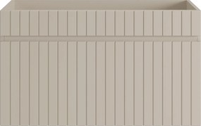 Wisząca szafka podumywalkowa prążkowana beżowa - 80 cm - SATARA