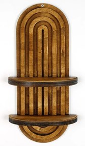Brązowa wielopoziomowa półka 40 cm Raf – Kalune Design