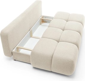 Masseno Sofa CORSO z funkcją spania i pojemnikiem na pościel, Rozkładana sofa - Beżowy, NOW OR NEVER 03